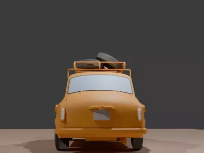  Low Poly Cartoon Vehicle Low-poly 3D model