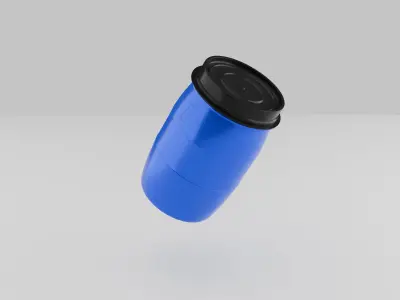 Water barrel Low-poly 3D model purchase