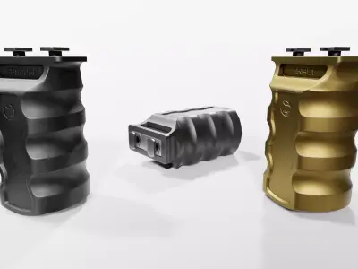 Railscales RSB MLOK Vertical Grip Low-poly 3D model