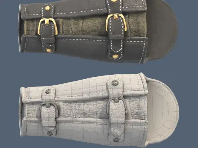 leather armor Low-poly 3D model