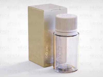Cosmetic bottle-jar - Bodo series - CR-02 - SP 415-18 - 10 ml 3D model