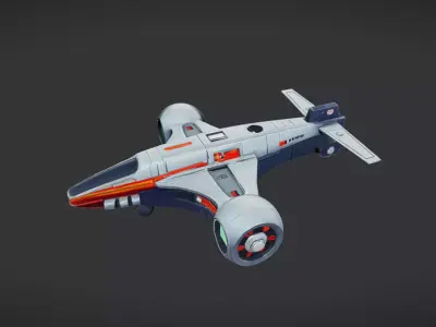 futuristic aircraft 3D model