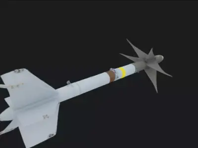AIM 9 Sidewinder Missile 3D Model 3D model