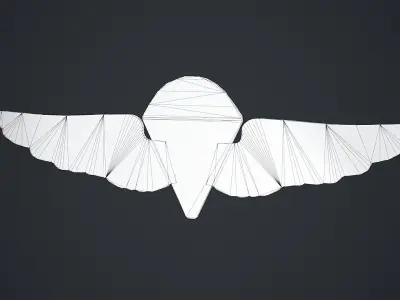 Navy Parachutist Badge Low-poly 3D model
