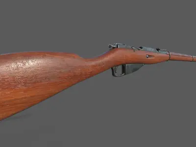 Mosin Rifle Low-poly 3D model get