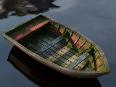 Old Boat Low-poly 3D model buy