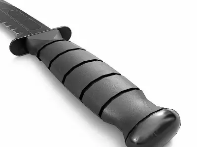Kabar army combat knife pbr realistic 3d model Low-poly 3D model
