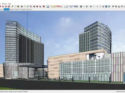 Sketchup Residential Complex A10 3D model
