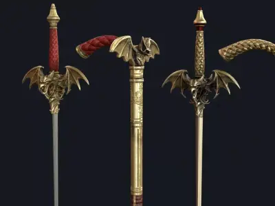 Dracula Weapon Pack Low-poly 3D model