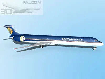 Falcon3D MD-80 Midwest Airlines 3D model
