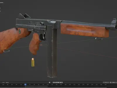 Thompson M1A1 3D model purchase
