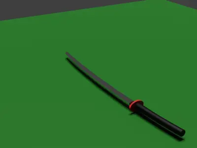 Blade of Legends 3D Modeled Katana Unsheathed 3D model