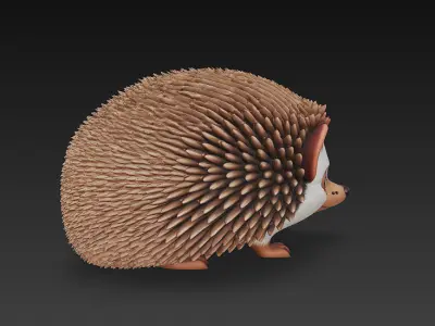 Hedgehog Realistic 3D Model - Low Poly Realistic Low-poly 3D model