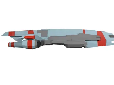 Low-poly spaceship Low-poly 3D model buy
