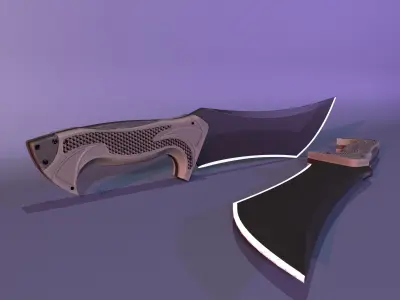 hangman sword Low-poly 3D model