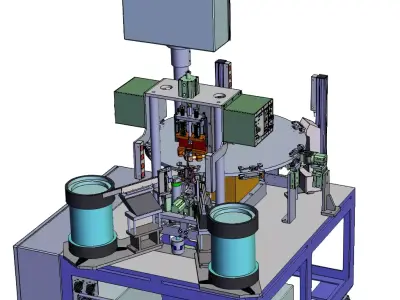 Rotary assembly welding machine 3D model