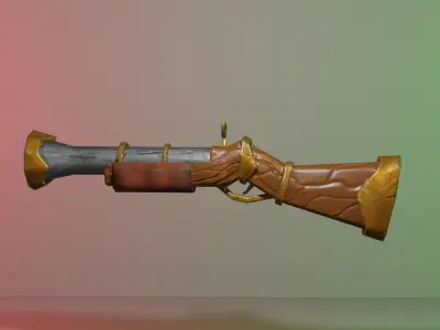 Gun Lowpoly Low-poly 3D model purchase