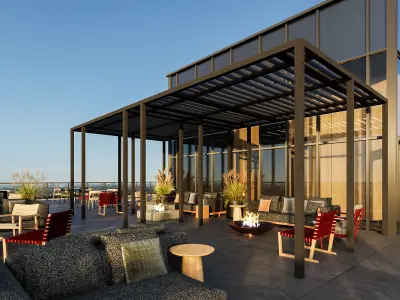 3D Rooftop Design Model  Modern Green Luxury Commercial Rooftop 3D model