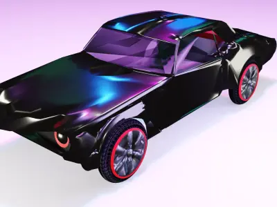 Beautiful modeled car  Free low-poly 3D model