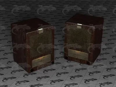 Old radio Free low-poly 3D model