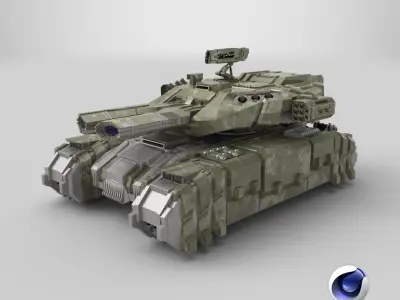  Sci Fi Heavy Tank Green 
