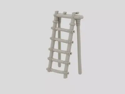 Fantasy Wooden Siege Ladder for 3D print 3D model