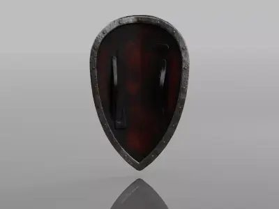 Medieval Kite Shield Free low-poly 3D model