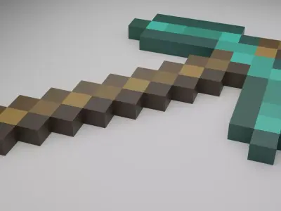 pickaxe minecraft Free low-poly 3D model