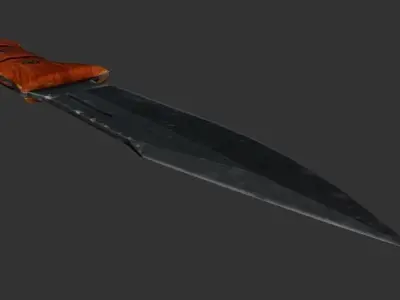 Combat Knife Free low-poly 3D model shop
