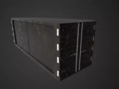 Container old Low-poly 3D model