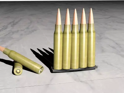 7 92 57 mm Mauser ammo Free 3D model