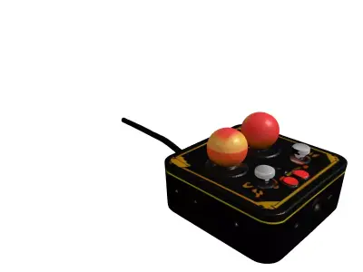 Retro Arcade Game Controller 3D model