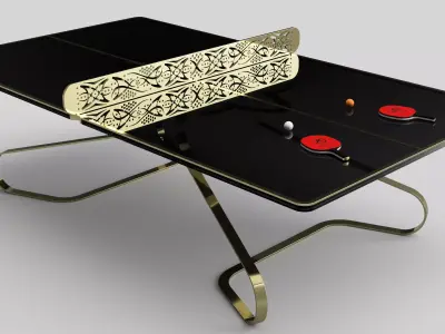 Ping Pong Table Set 3D model