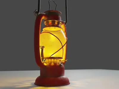 Old Dirty Lamp Low-poly 3D model