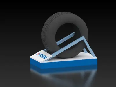 Truck Tyre Stand 3D model