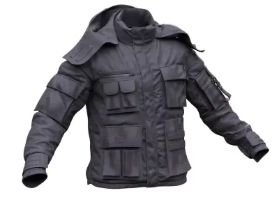 Military Jacket Low-poly 3D model