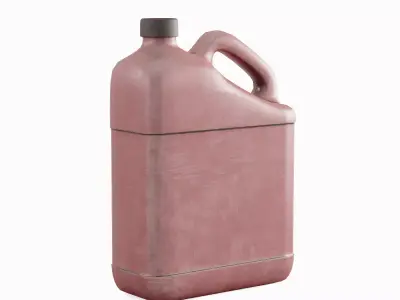 Plastic Jerrycan Set Low-poly 3D model