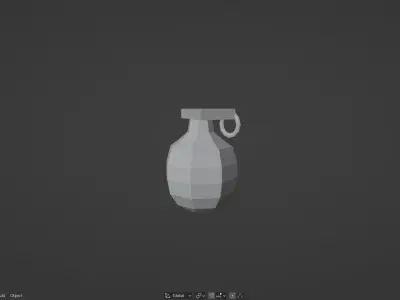 Low-poly hand grenade 3d model Low-poly 3D model