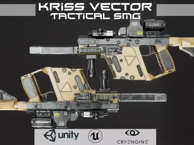 Kriss Vector Low-poly 3D model purchase
