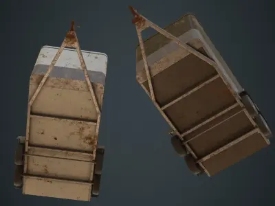 Cargo Trailer 1B Low-poly 3D model