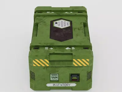 Sci-Fi Storage Crate Low-poly 3D model purchase