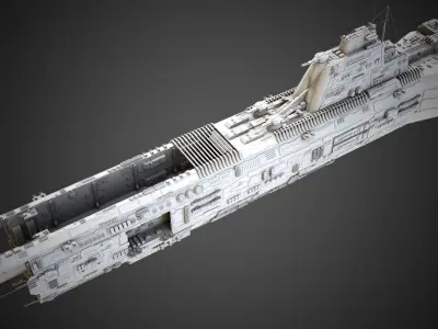 Carrier Spaceship - Saratoga class 3D model
