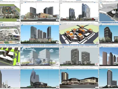 Collection 95 Sketchup Commercial Complex  3D Model Pack