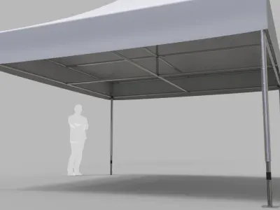 Commercial Tent 4x4 Meters 3D model