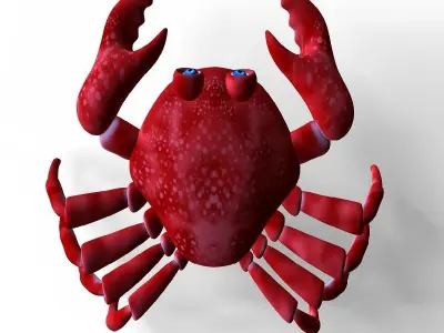 Crab Toon Low-poly 3D model