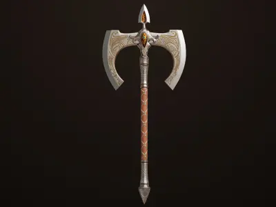 Battle Axe12 All PBR Unity UE Textures Included Low-poly 3D model