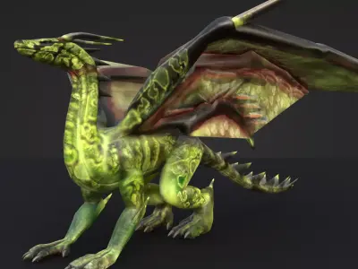 Dragon Low-poly 3D model shop