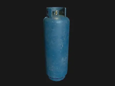 Low Poly PBR 48kg Gas Bottle Low-poly 3D model
