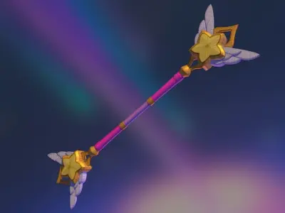 Star Guardian Lux Staff Low-poly 3D model