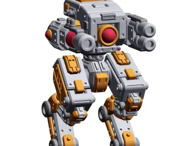 Mech Forge Cricket Miniature SciFi Mech for Tabletop Wargames  3D print model